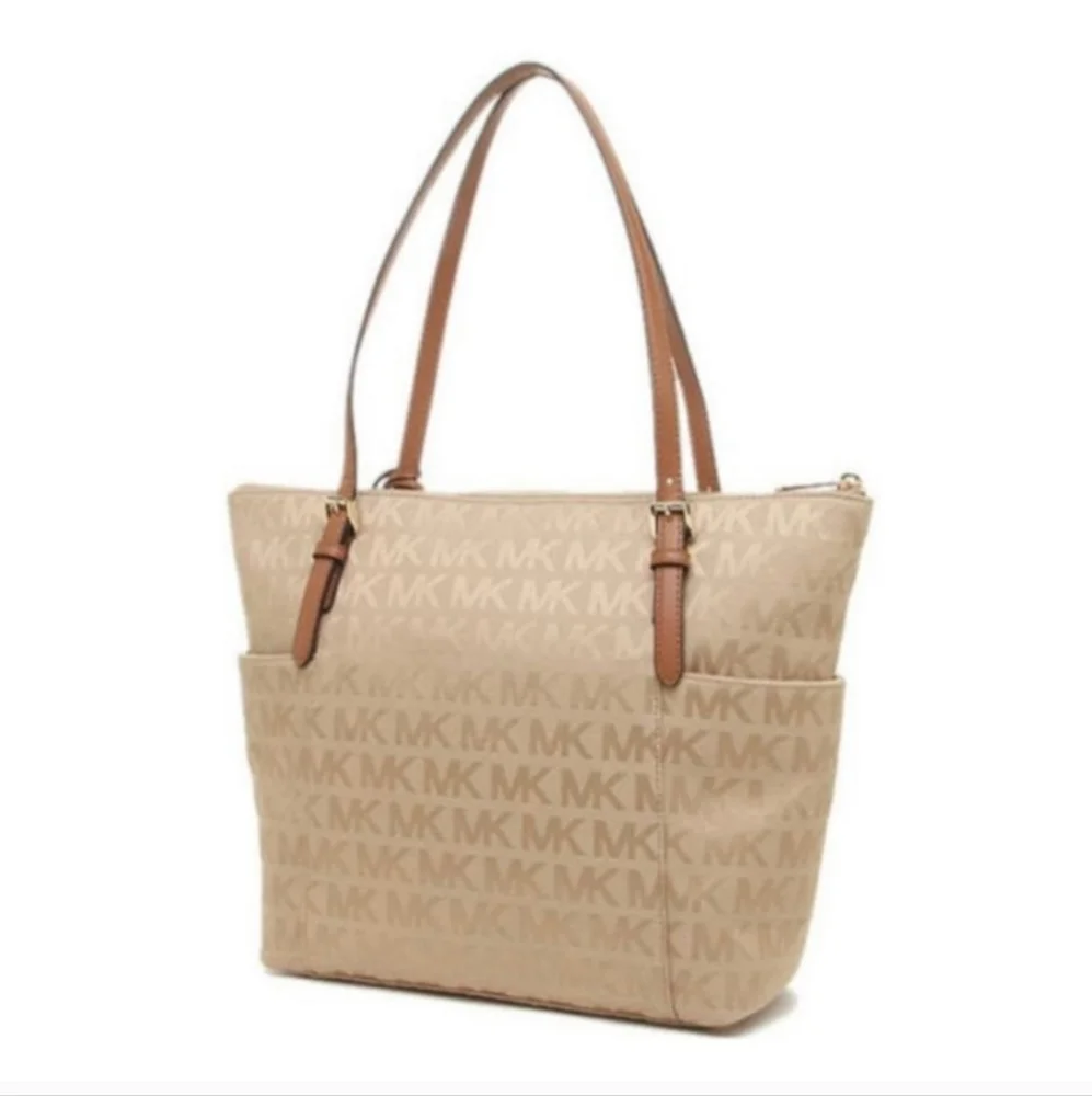Michael Kors Monogramed Canvas Medium Size Tote/Shoulder Bag